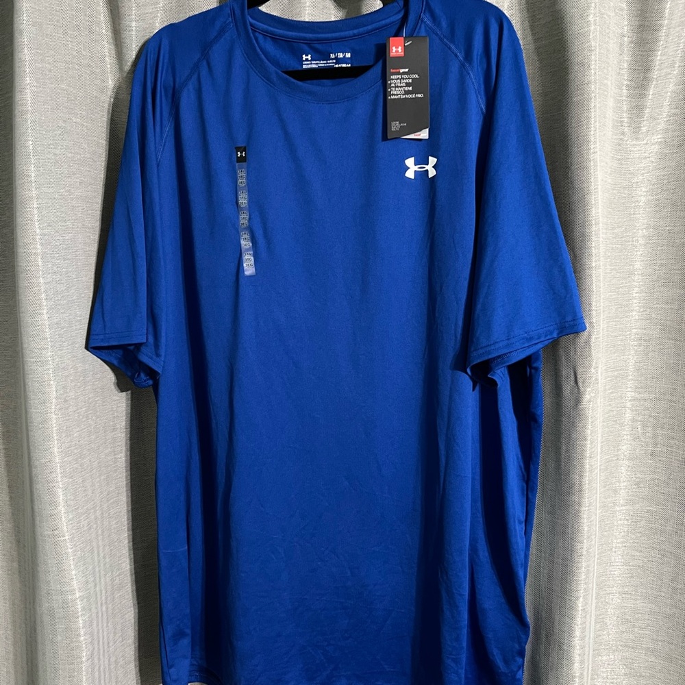 Under Armour Men's Blue Short Sleeve Shirt | Men’s 3XL Tall